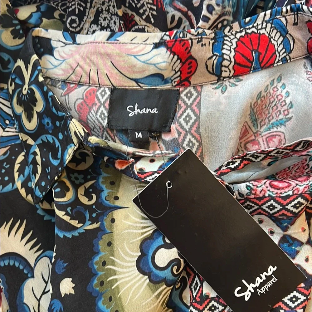 Colorful Patterned Button-Up Shirt - Picture 3 of 6